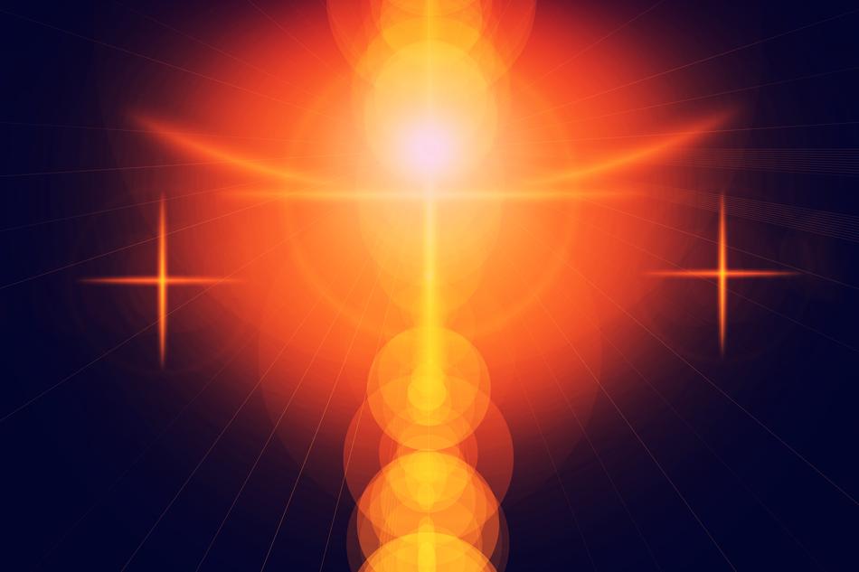 glowing view background night