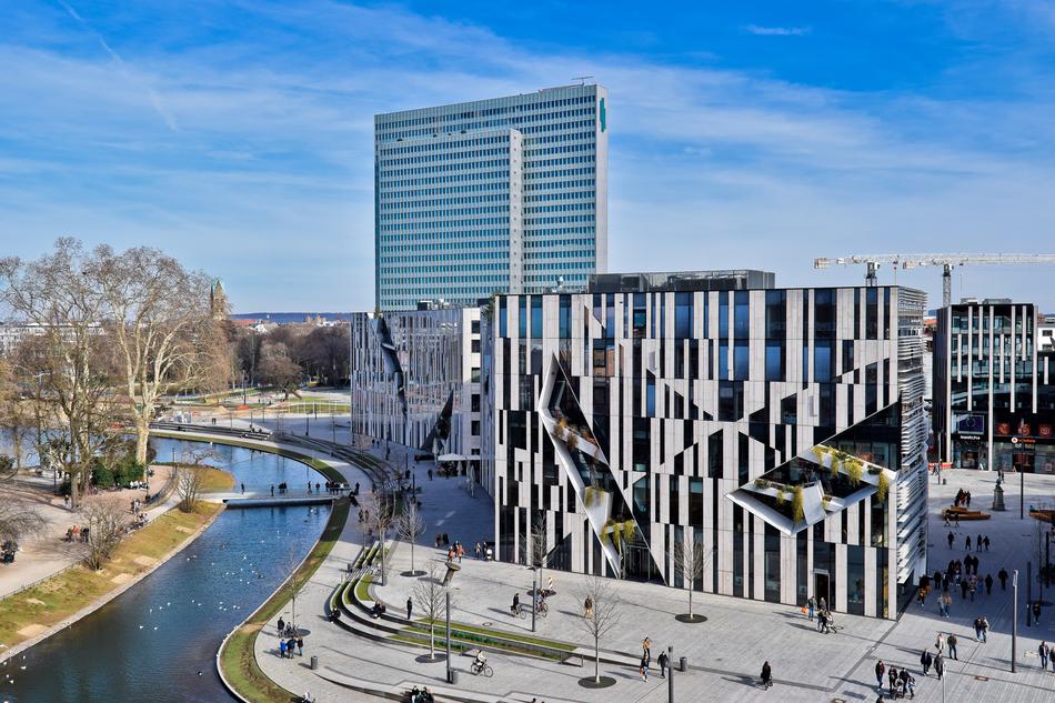 glass architecture building in the city