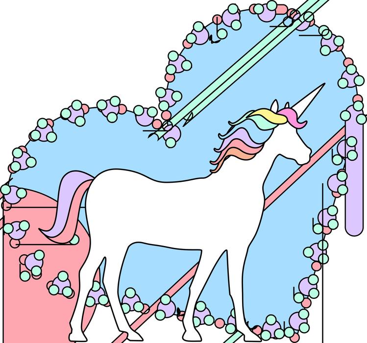 graphic unicorn kawaii girlie