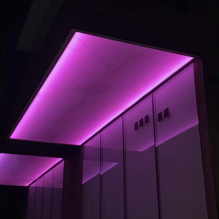 architecture violet light