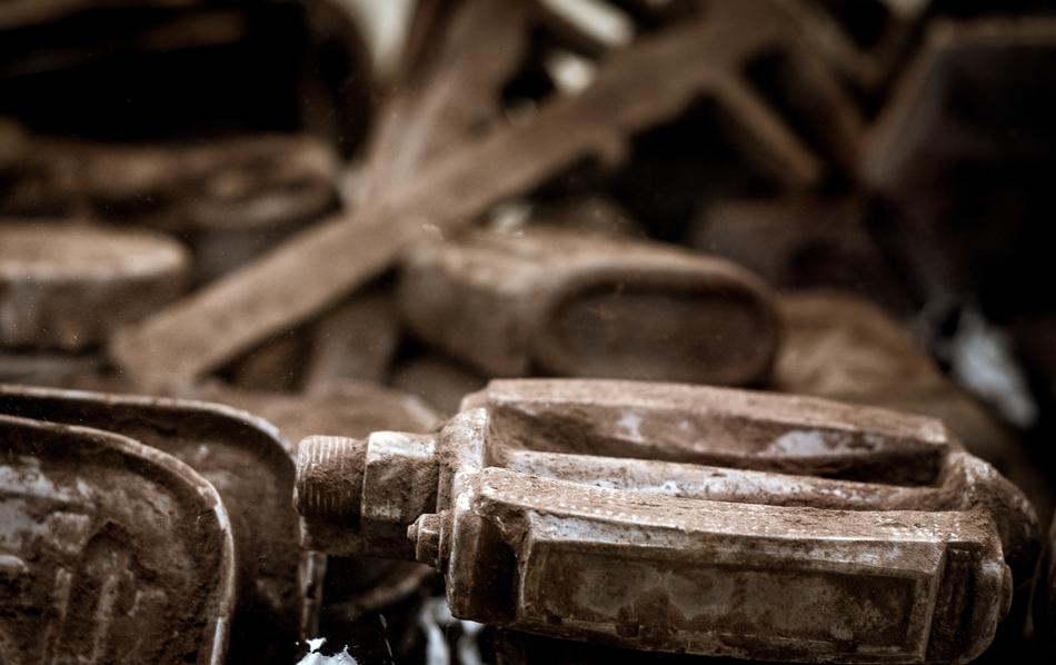 Pile of burned out cast iron parts