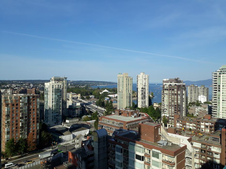 beautiful sky with the city above