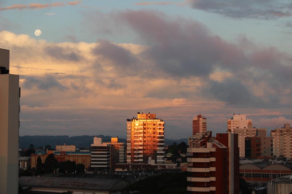 clouds city orange view