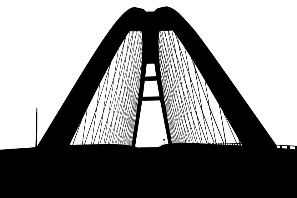 bridge fehmarn silhouette germany