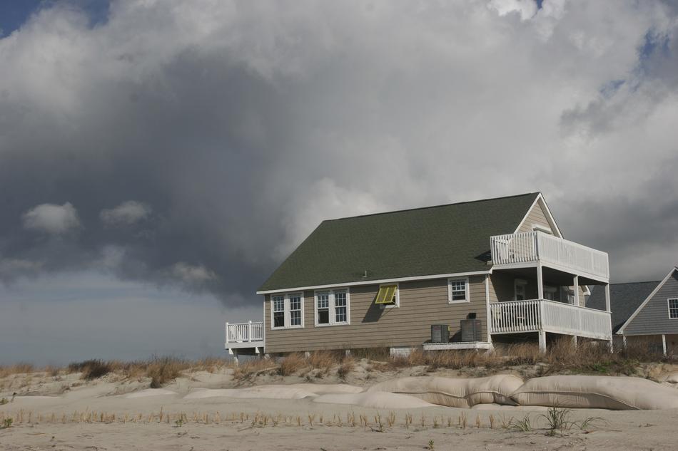 a house in a desert field