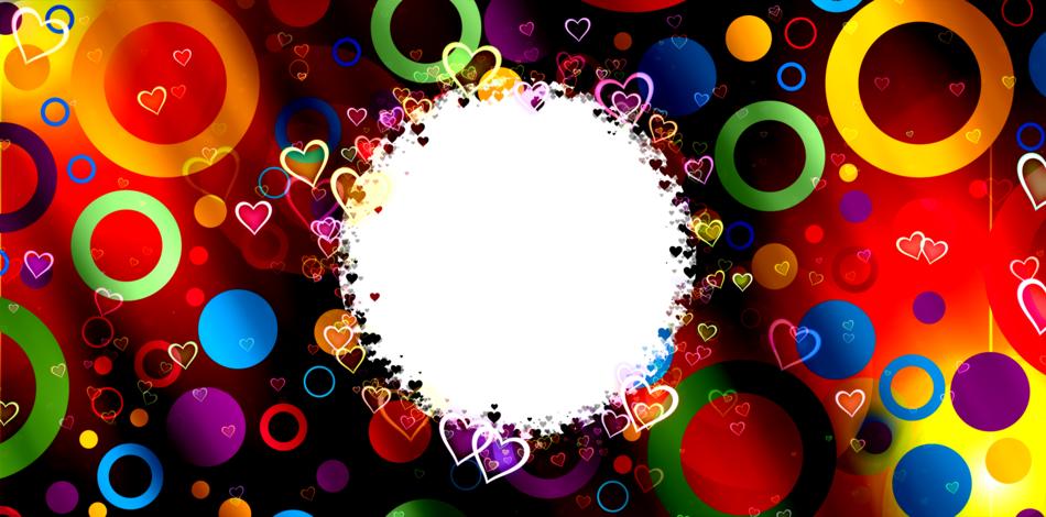 white background with colorful patterns