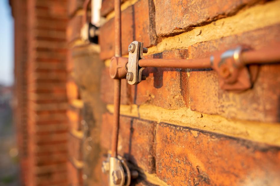 Lightning Arrester Brick Wall