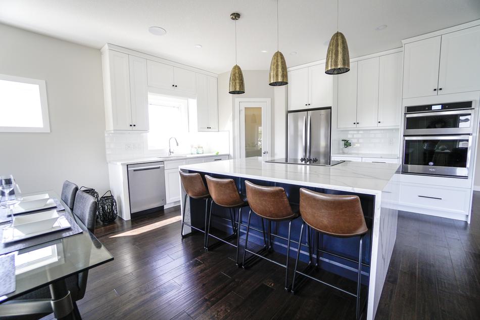 cozy kitchen with bar