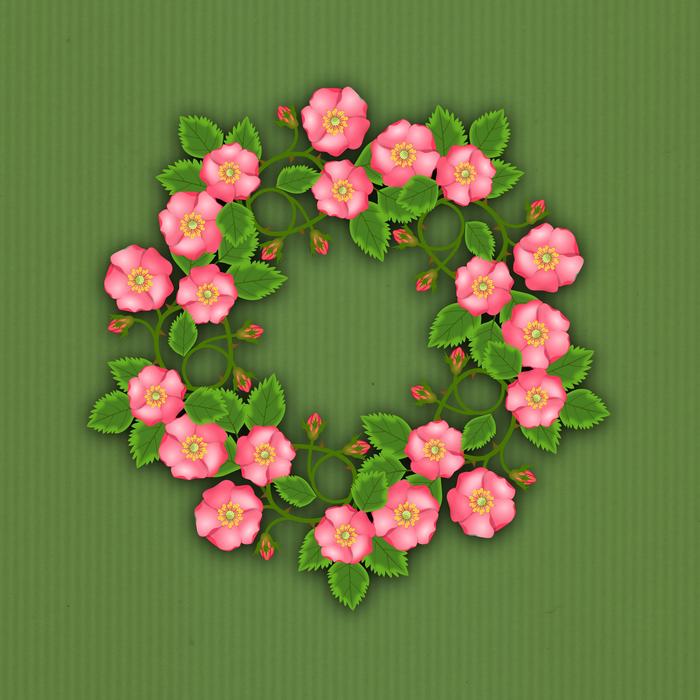 pink leaf wreath