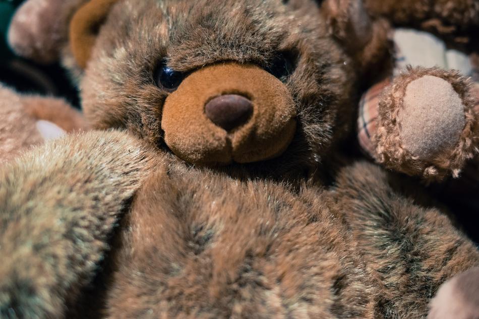 fluffy bear baby toy